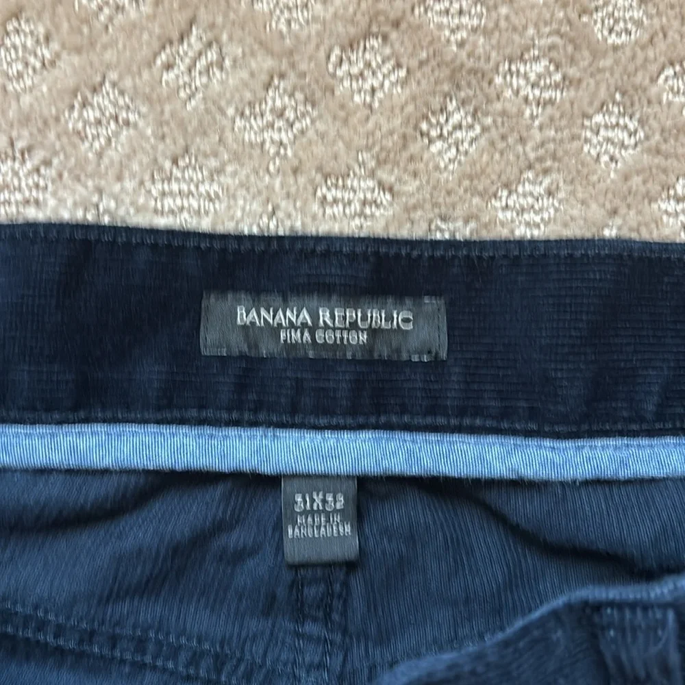Men's Banana Republic Navy Blue Corduroy Pants size 31x32***see measurem…
